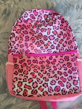 Brand New Pink Leopard Print Kids Backpack